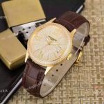 Fake Swiss Patek Philippe Geneve Rose Gold Diamond Bezel Mans Watch